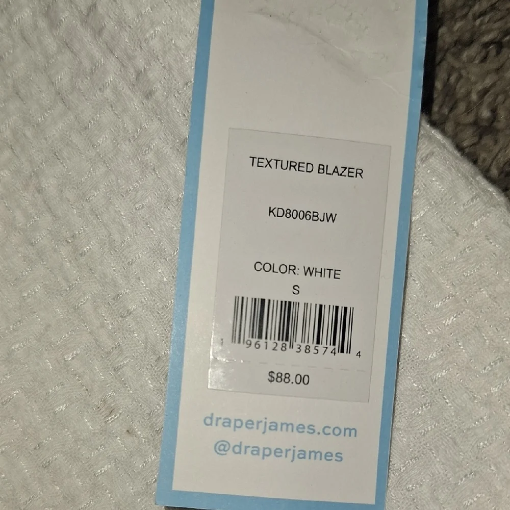 Draper James RSVP White Textured Blazer-S